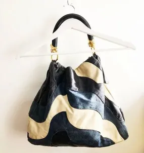 2000s miu miu WAVE MULTI COLOUR DIAMOND SHOULDER Hobo BAG