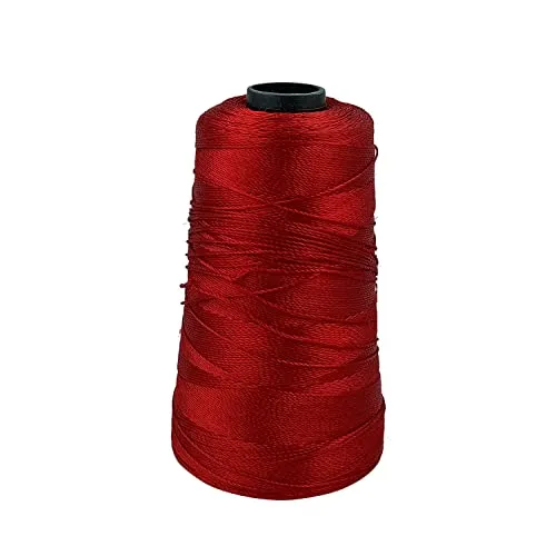 Aakriti Viscose Rayon Art Silk Thread Yarn - Embroidery Crochet Knitting Lace Trim Jewellery for Embroidery Thread, Jewellery Making Thread, Bag Making Thread (1 PCS, Dark RED)