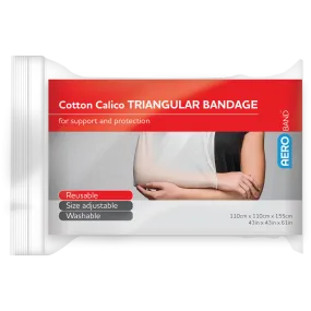 AEROBAND Cotton Calico Triangular Bandage 110 x 110 x 155cm Bag/10