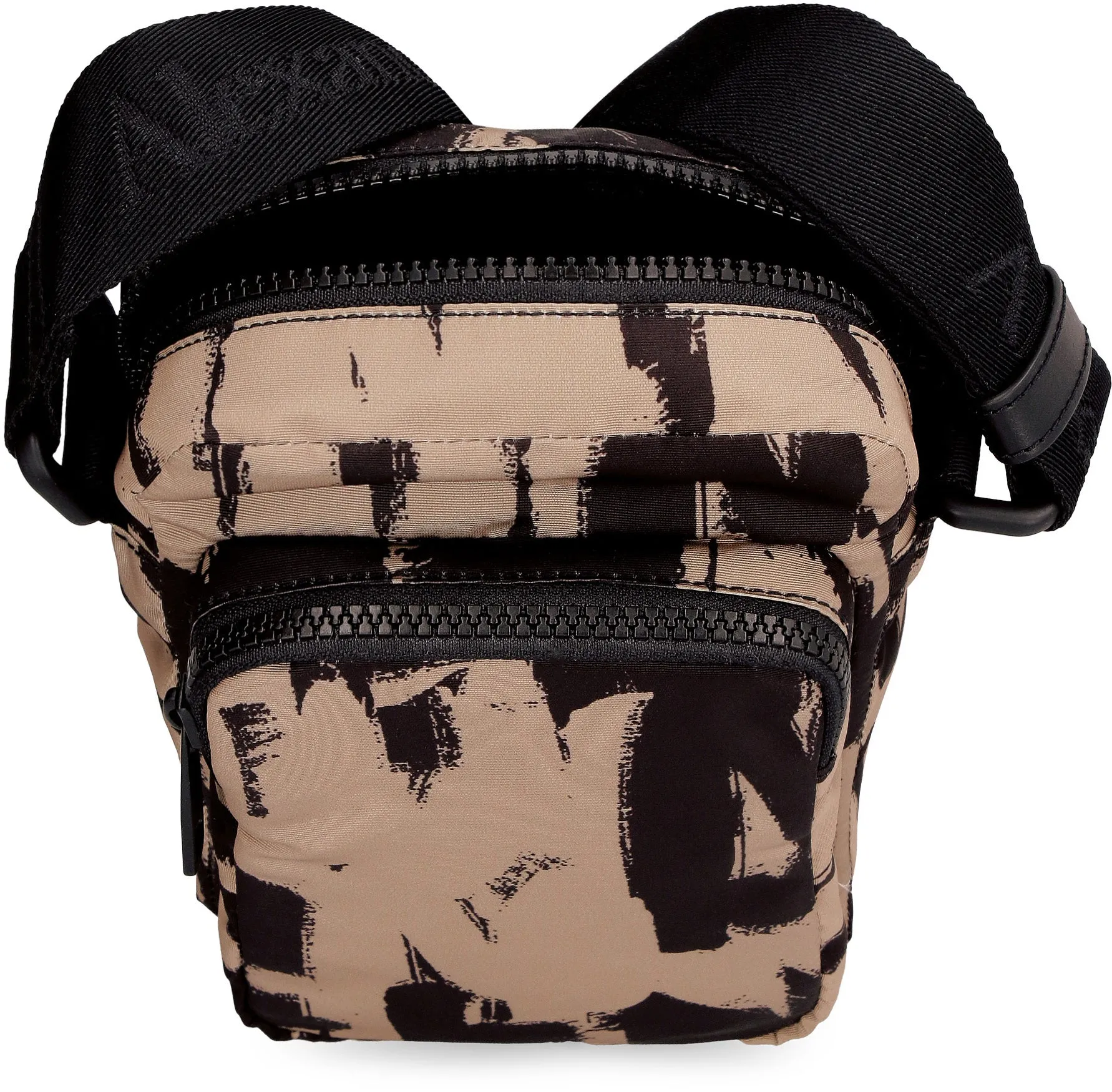 Alexander McQueen Allover Logo Graffiti Print Messenger Bag