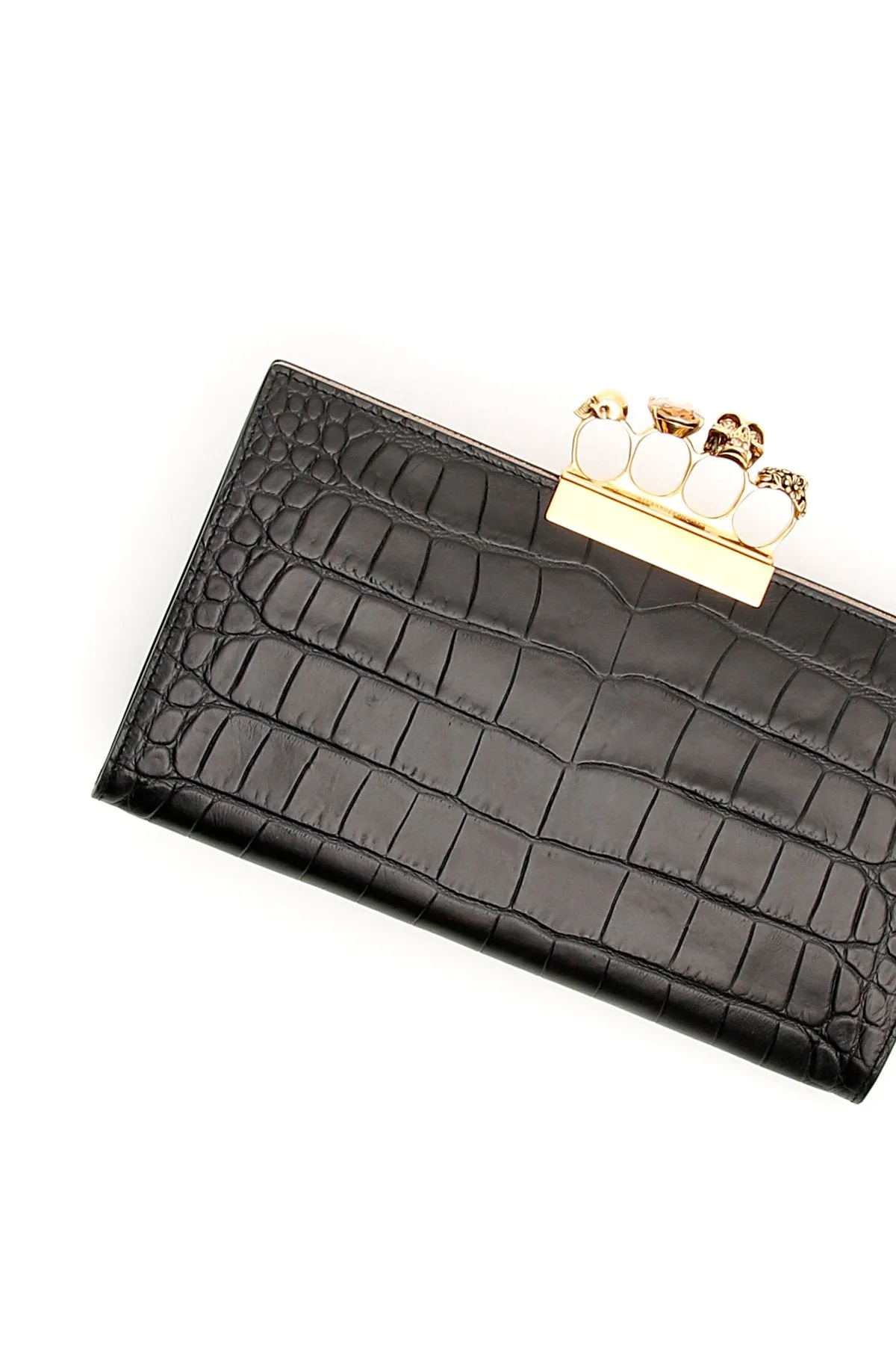 Alexander McQueen Knuckle Embellished Clutch Bag