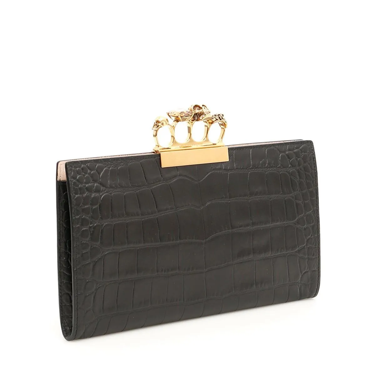 Alexander McQueen Knuckle Embellished Clutch Bag