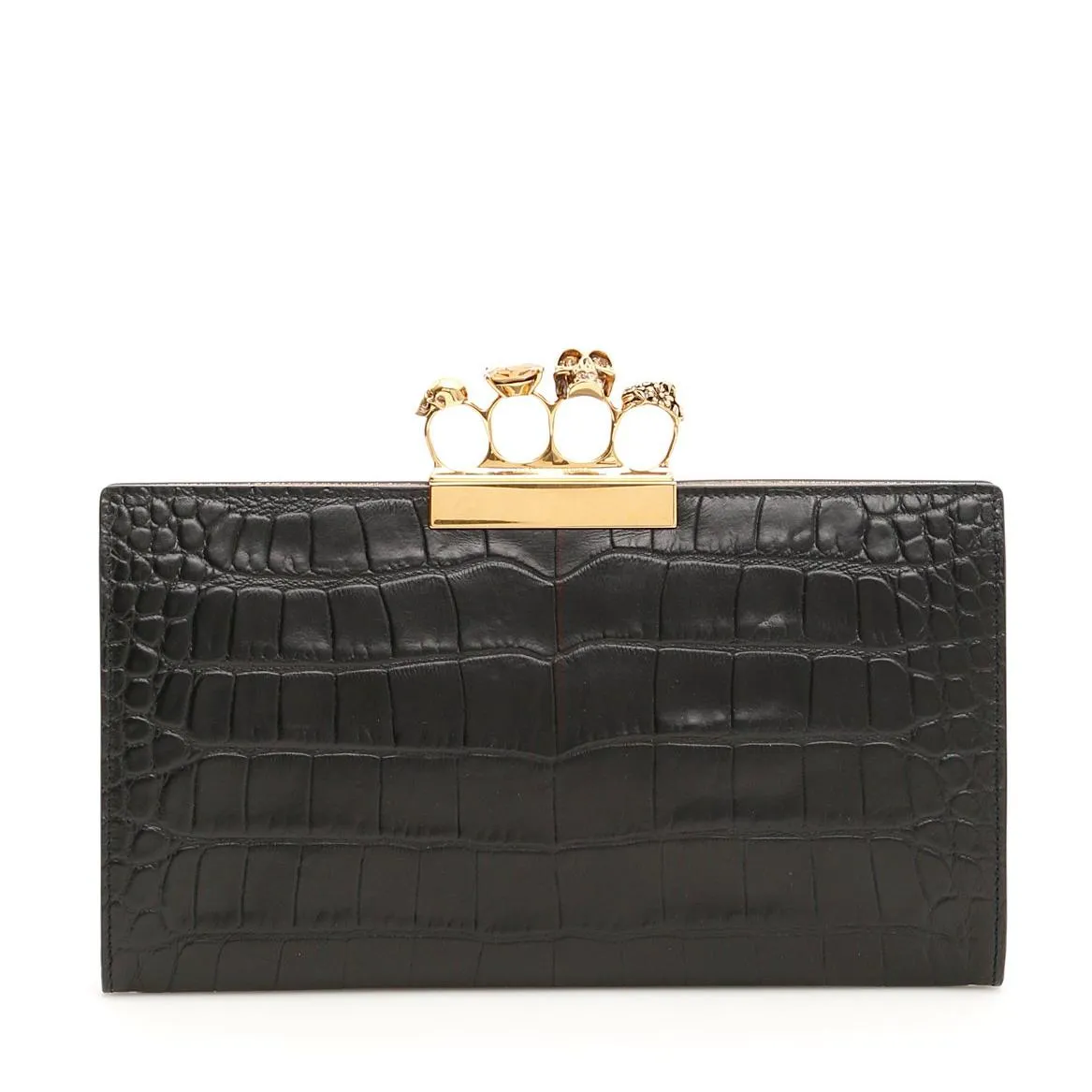 Alexander McQueen Knuckle Embellished Clutch Bag