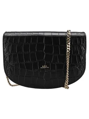 A.P.C. Genève Embossed Chained Clutch Bag