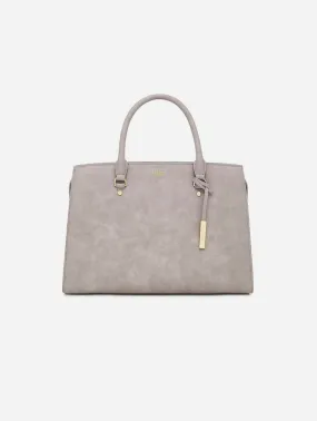 Aricia Vegan Leather Laptop Bag | Grey