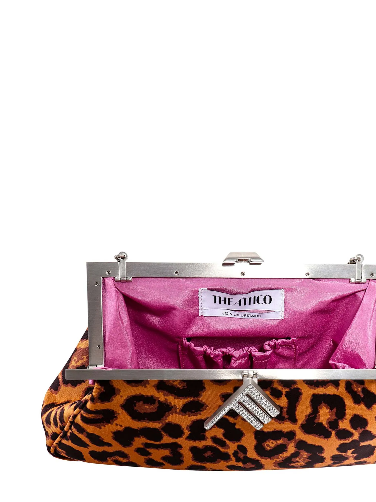 Attico Leopard Print Clutch Bag