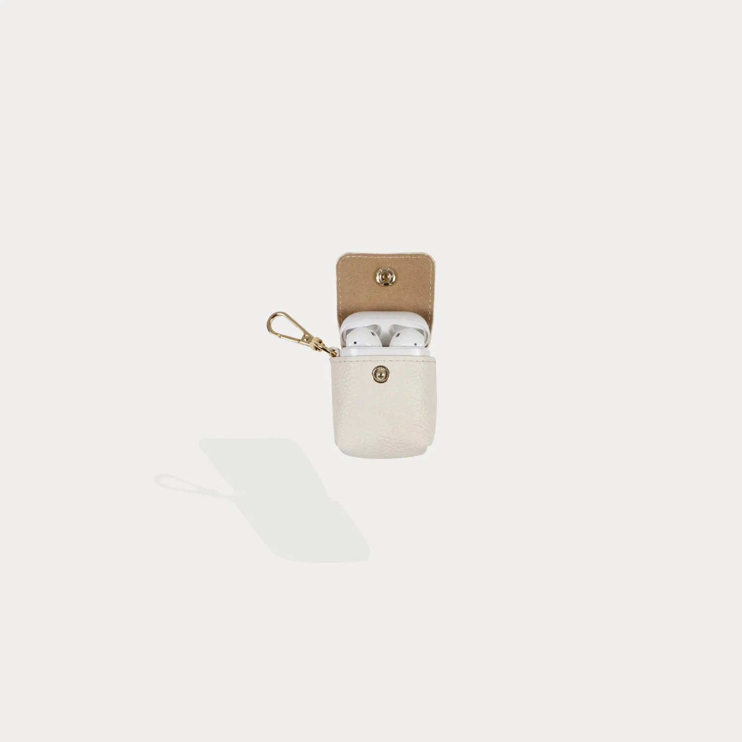 Avery AirPods Clip-On Pouch - Ivory/Gold