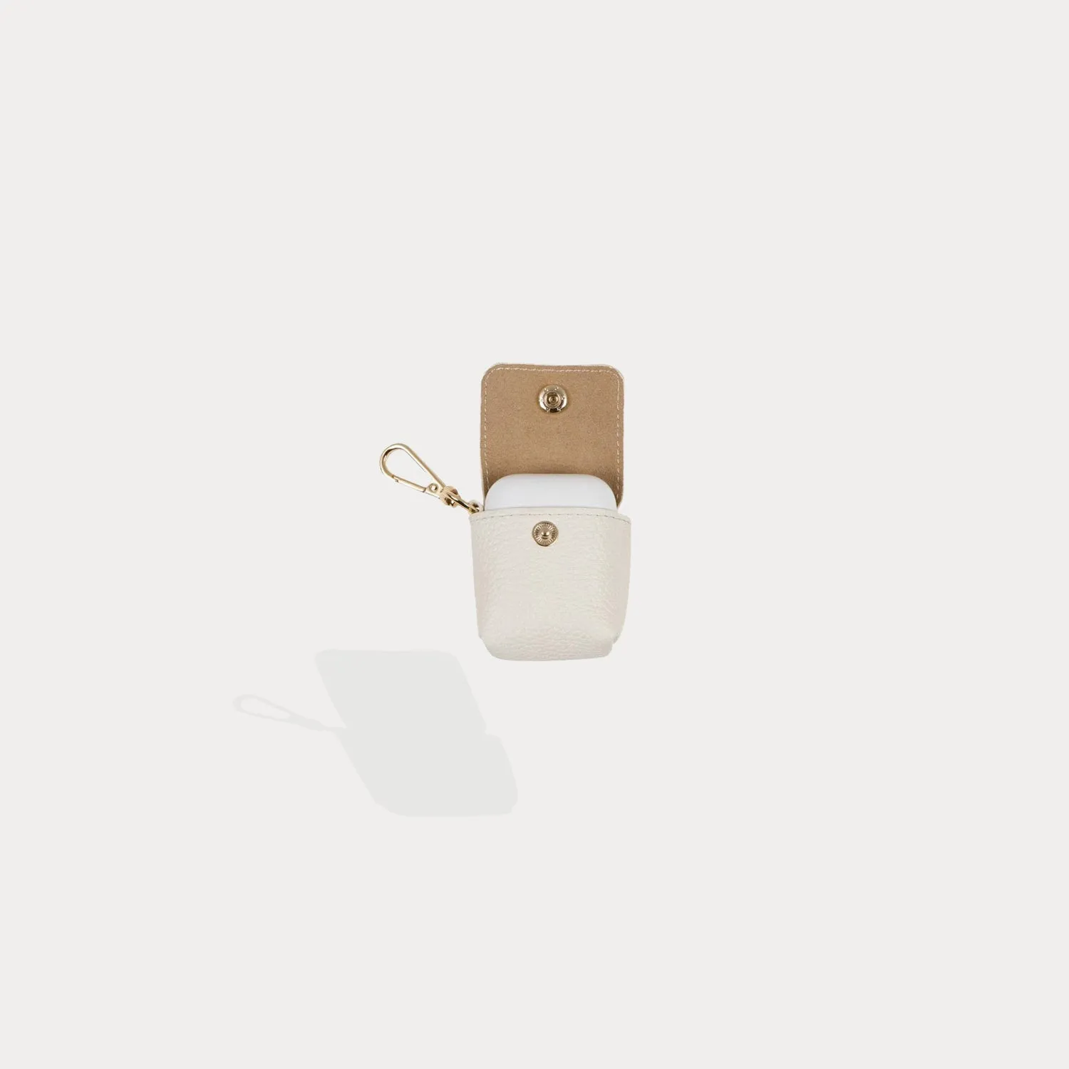 Avery AirPods Clip-On Pouch - Ivory/Gold