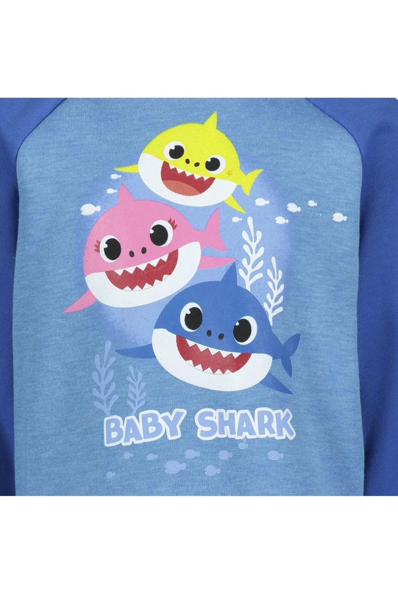 Baby Shark Fleece Raglan Pullover Sweatshirt