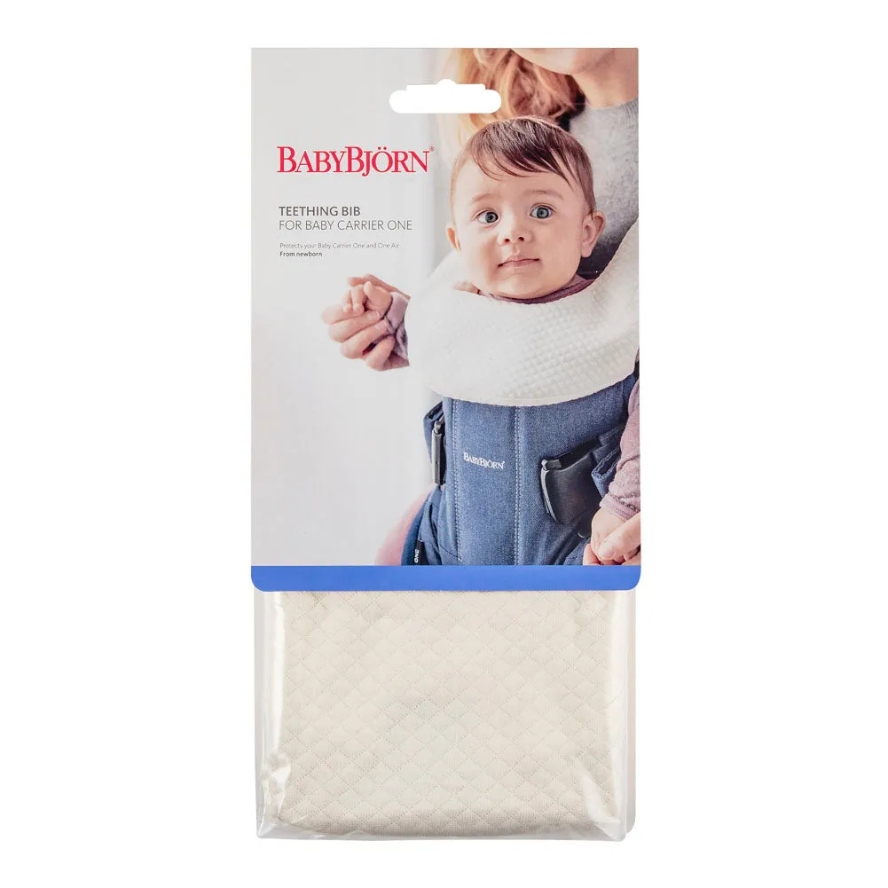 BabyBjorn Teething Bib for Carrier One - Natural White