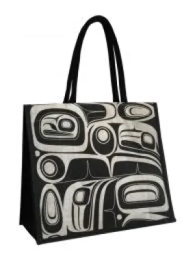 Bag - Jute, Raven (Black & White)