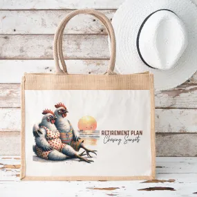 Beach Bag Funny Quote Chickens