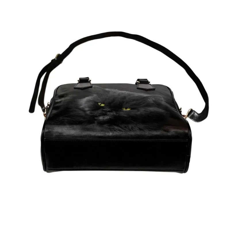 Black Cat Printed - Shoulder Handbag For Women