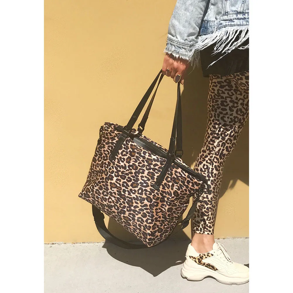 Catalina Laptop Tote Leopard Nylon