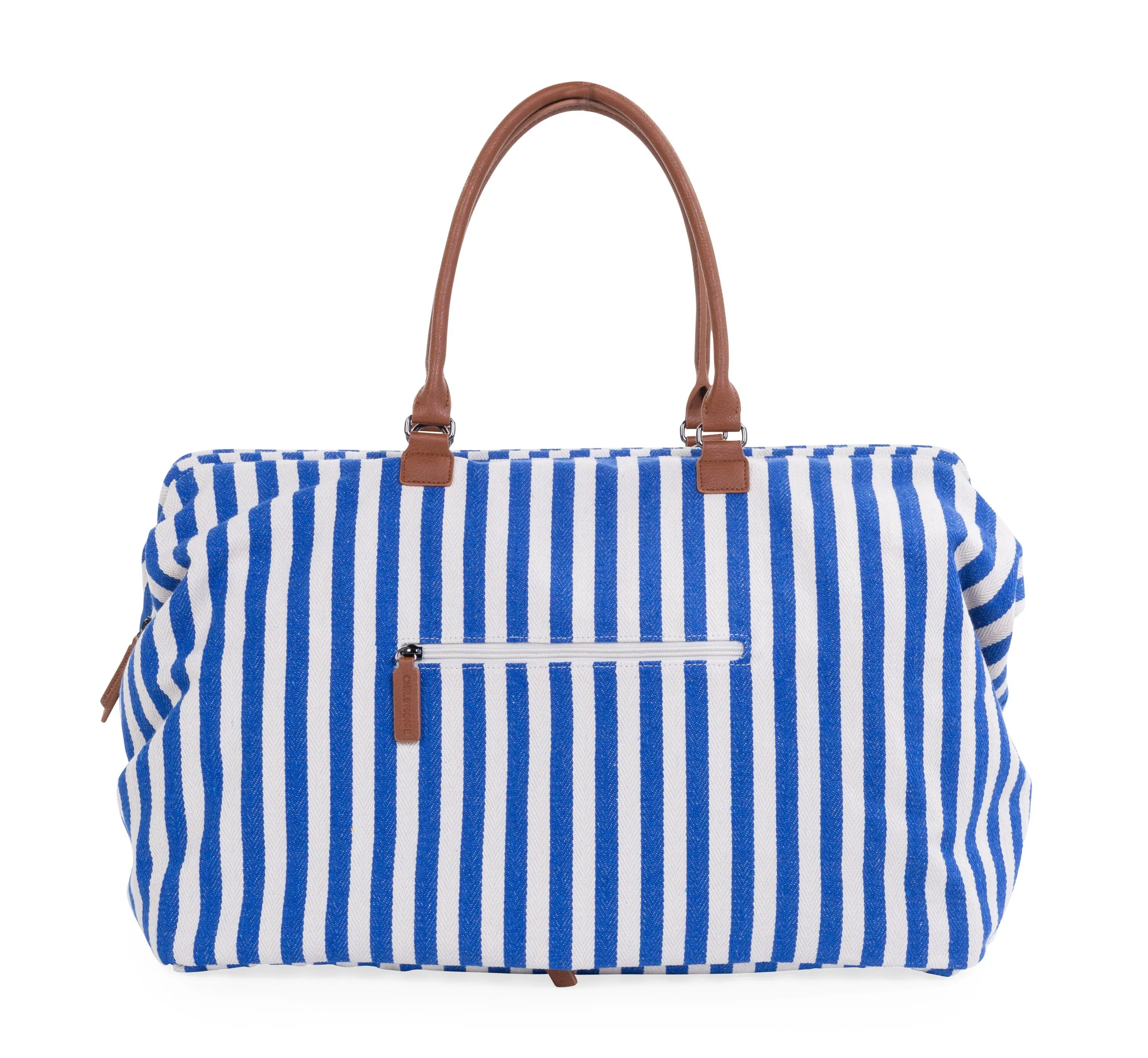 Childhome Weekend Bag Mommy Bag Nursing Bag | Stripes Electric Blue /Light Blue