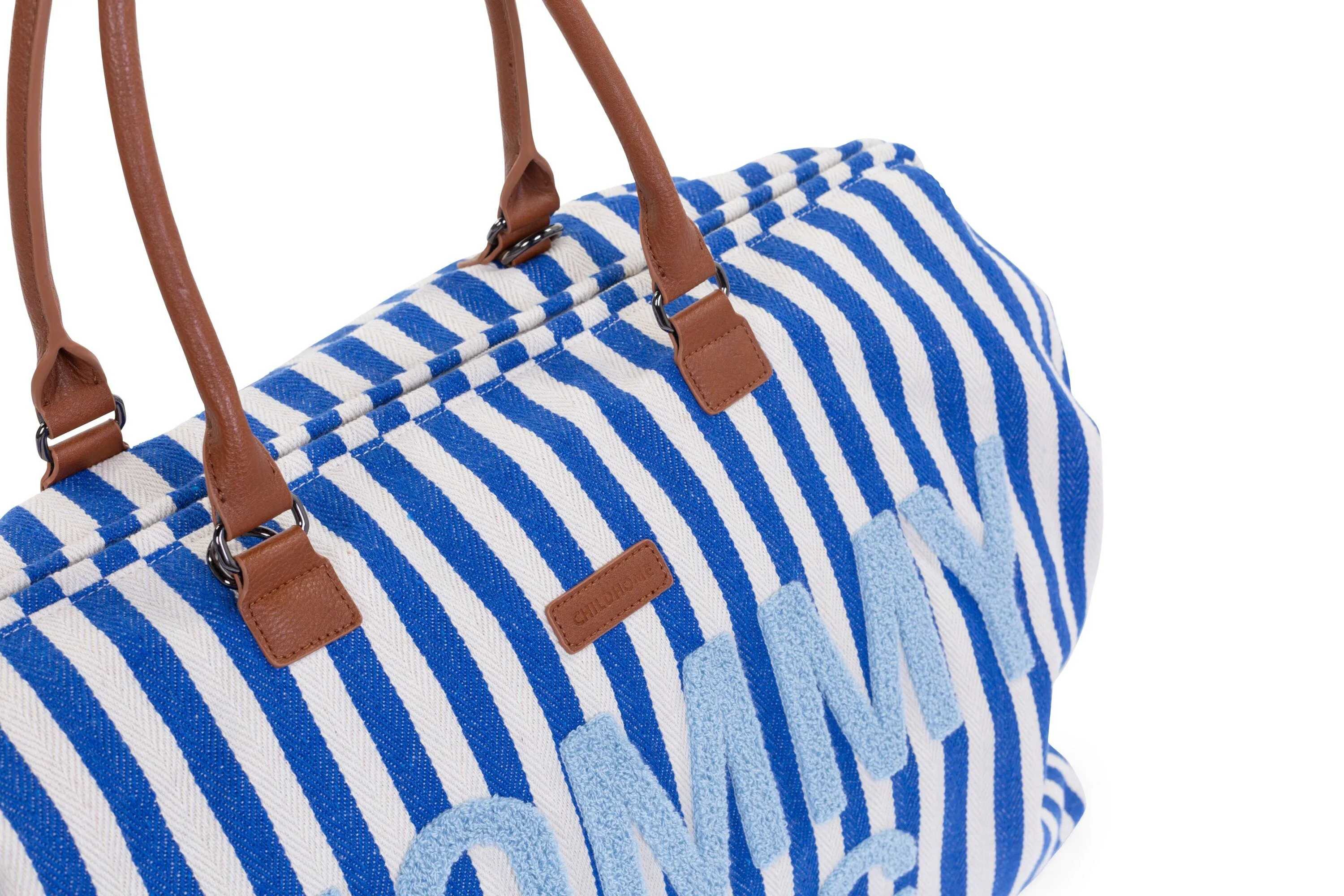 Childhome Weekend Bag Mommy Bag Nursing Bag | Stripes Electric Blue /Light Blue