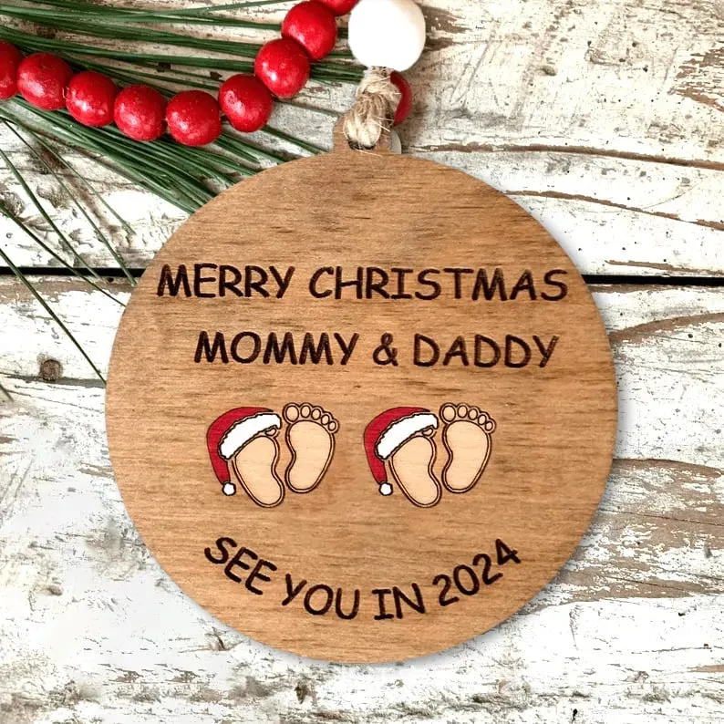 Christmas Tree Pendant Mommy and Daddy to Be