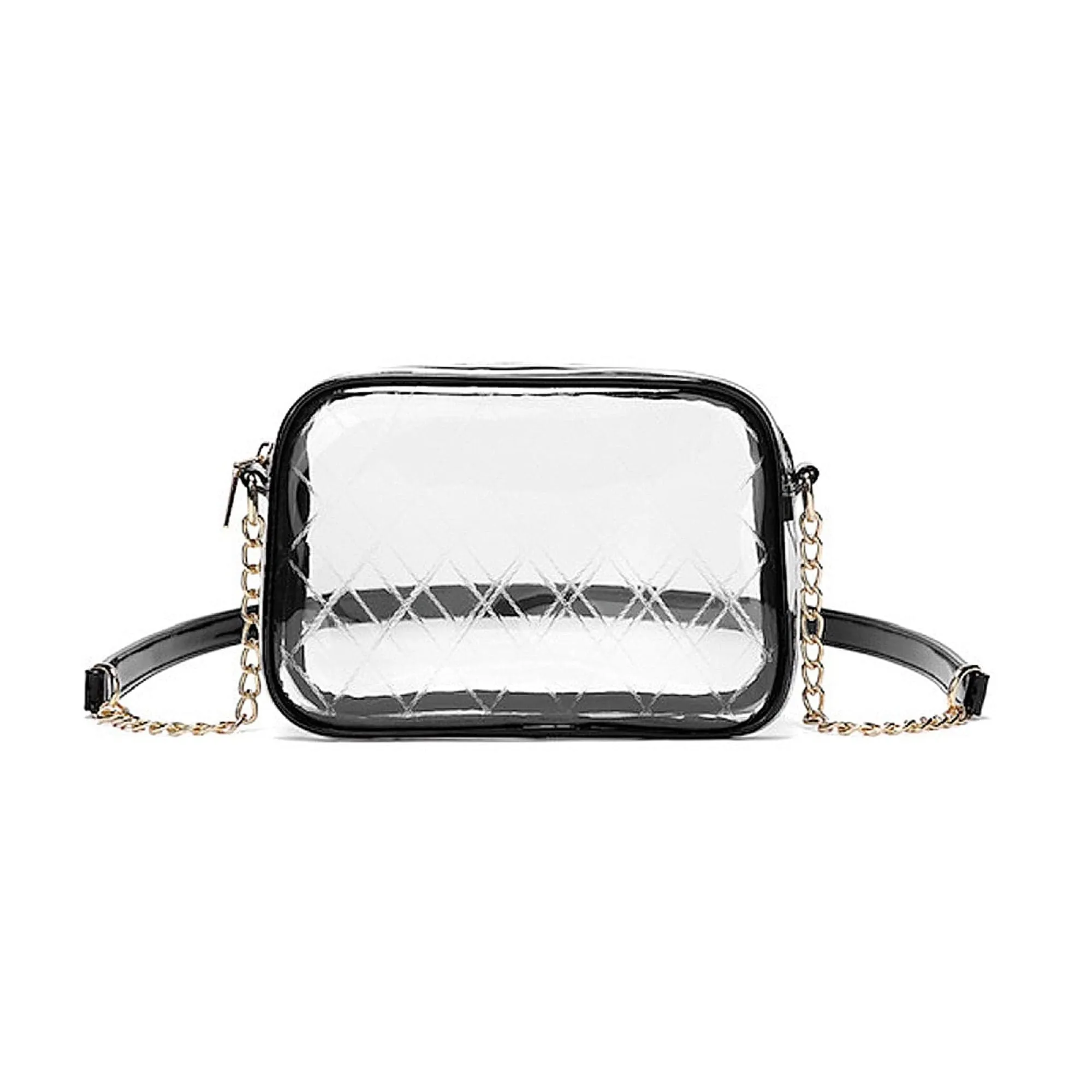 CL833 Clear Chain Strap Crossbody Bag