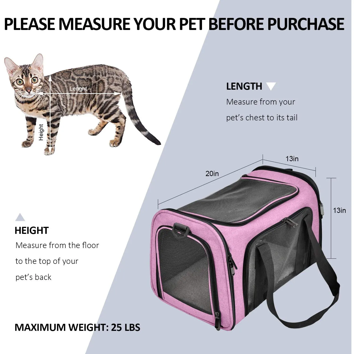 Collapsible Cat Dog Carrier