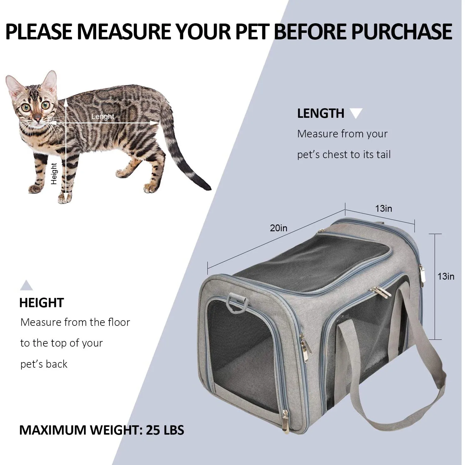 Collapsible Cat Dog Carrier