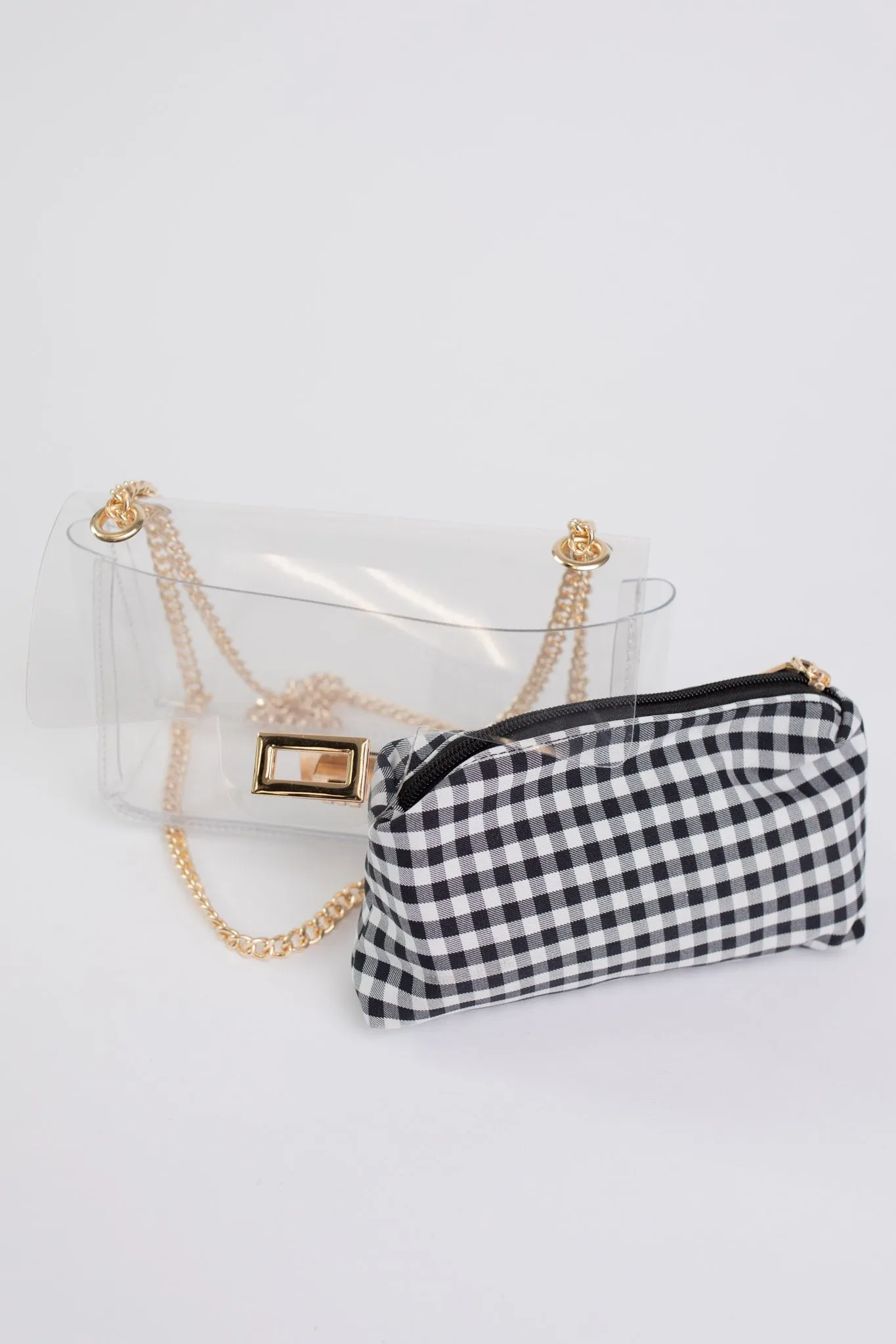 Complete Transparency Gingham Bag