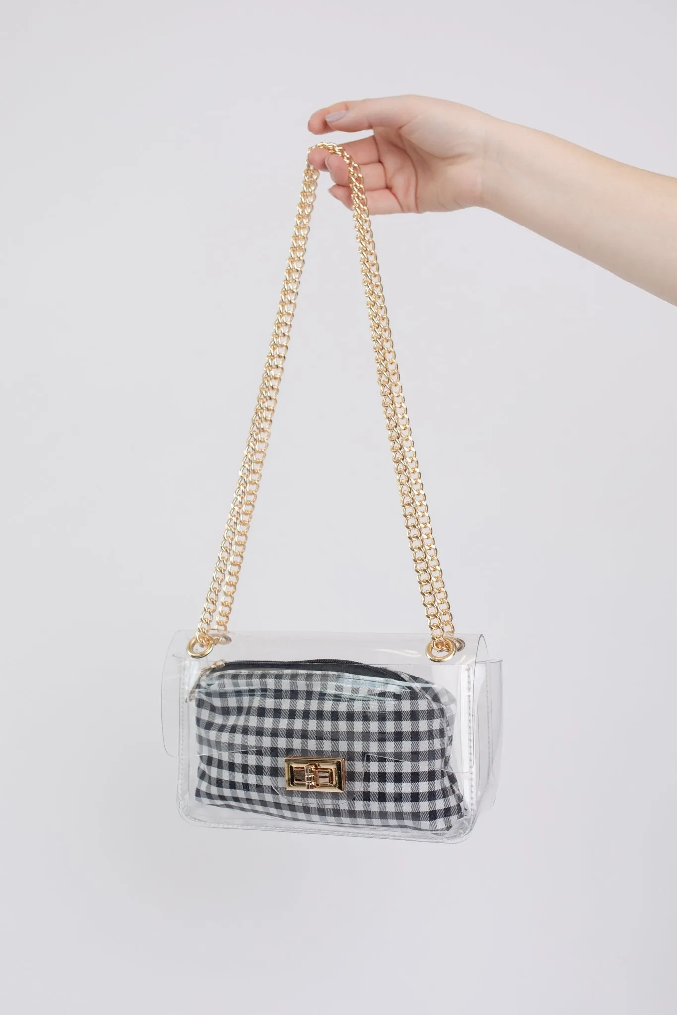 Complete Transparency Gingham Bag