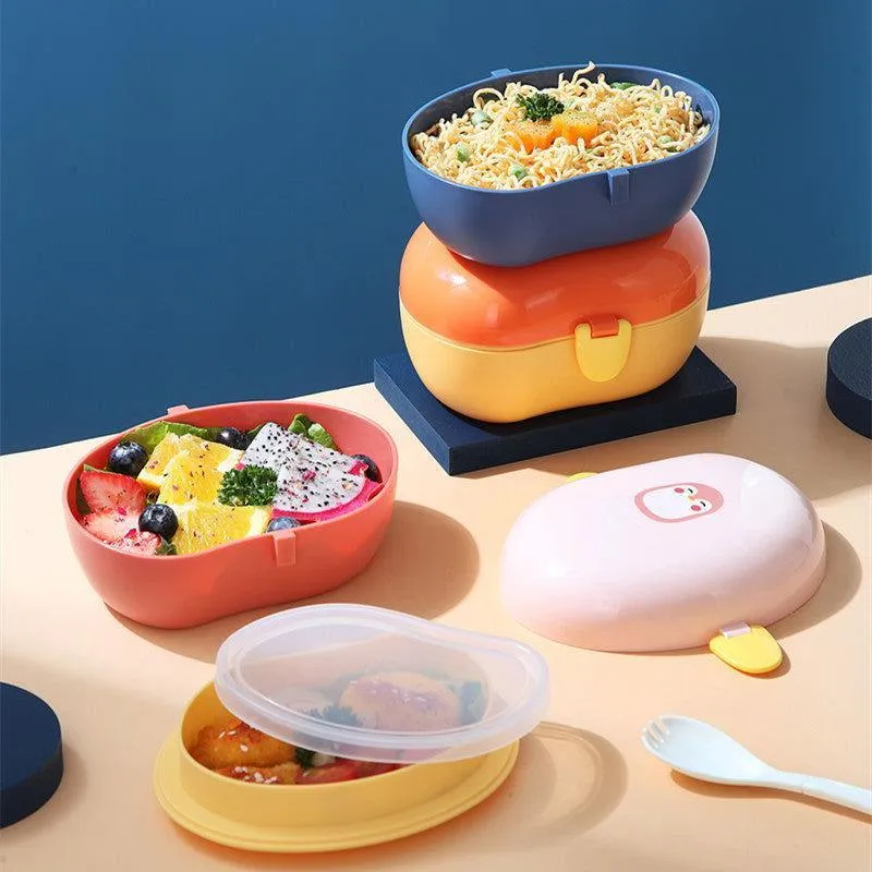 Cute Duck Plastic Lunch Box for Kids 🦆