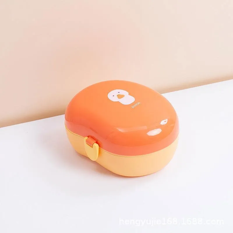 Cute Duck Plastic Lunch Box for Kids 🦆