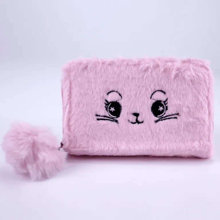 Cute Fluffy Cat Soft Plush Chain Shoulder Bag Wallet