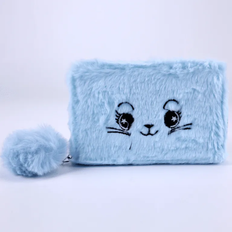 Cute Fluffy Cat Soft Plush Chain Shoulder Bag Wallet