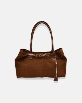 Damon – Autumn elegance – Suede tote bag