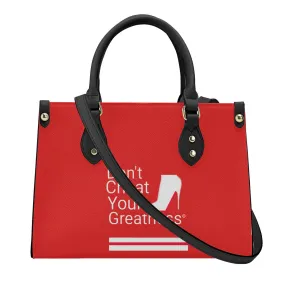 DCYG White Red Bottoms  Luxury Women PU Tote Bag - Black