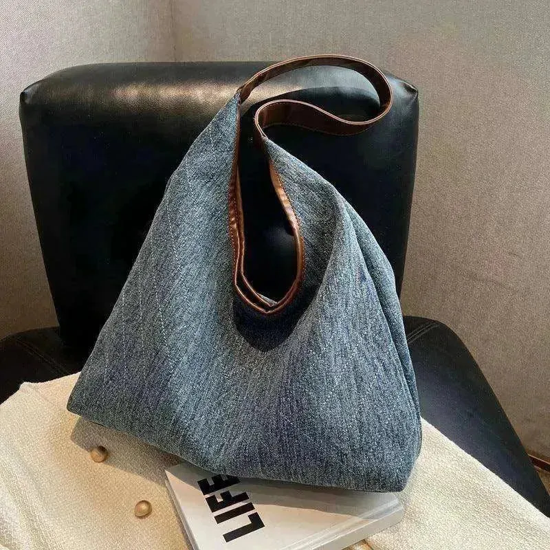 Denim Bucket Bag: Women's Large Tote