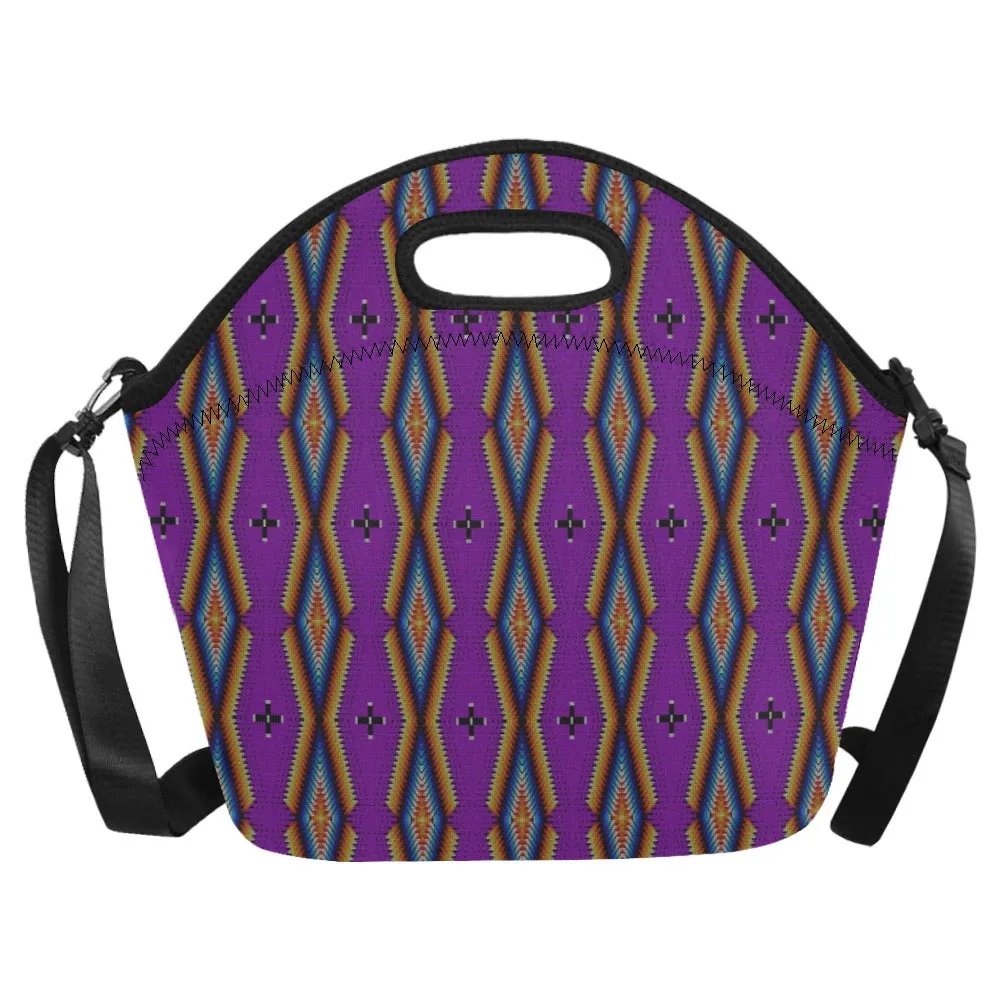 Diamond in the Bluff Purple Neoprene Lunch Bag/Large