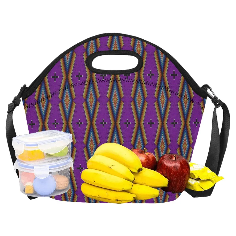 Diamond in the Bluff Purple Neoprene Lunch Bag/Large