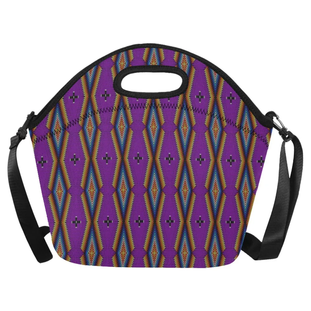 Diamond in the Bluff Purple Neoprene Lunch Bag/Large