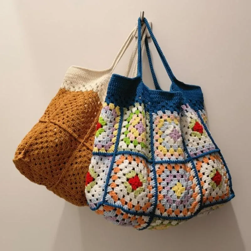 Diy Material All-match Shoulder Summer Autumn New Style Woven Portable Woolen Yarn Bag