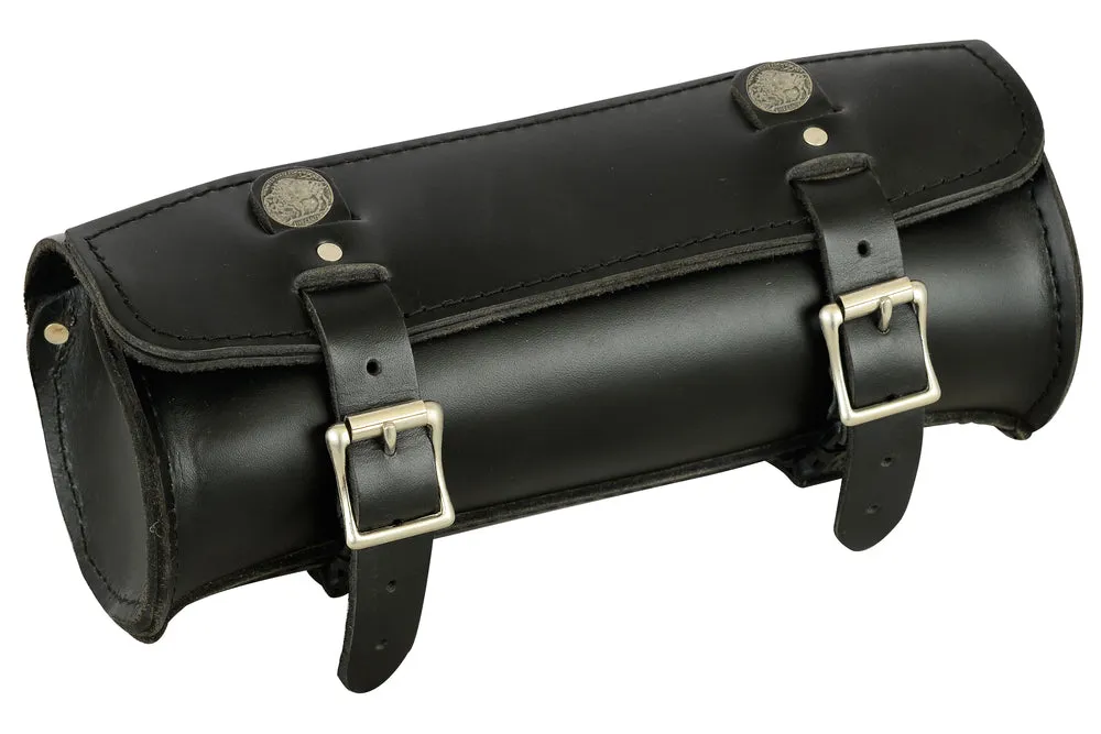 DS4001 Premium Large Leather Round Tool Bag