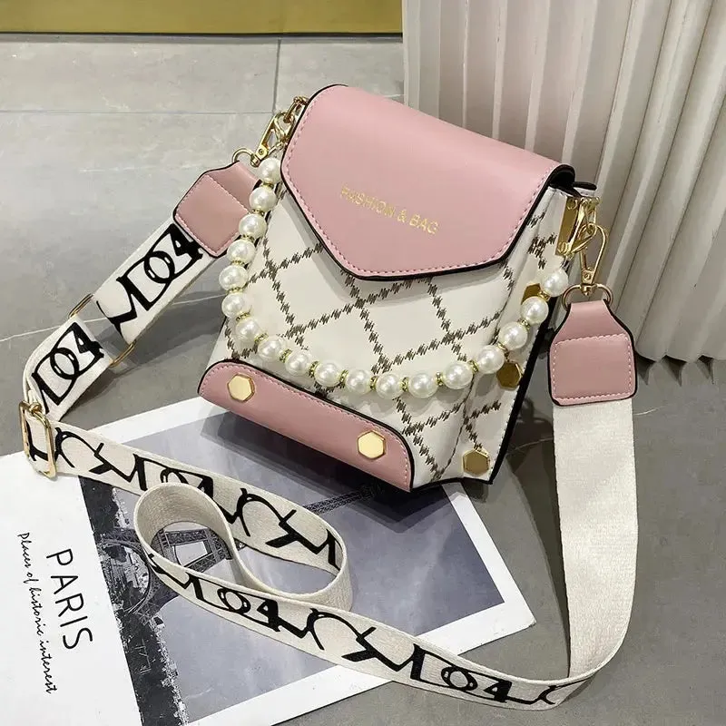 Fashion Women Handbag Crossbody Bag Fashion Women Pattern Shoulder Bag Hardware Chain Strap Color Block Messenger Handbag Composite Crossbody Bag Waist Bag