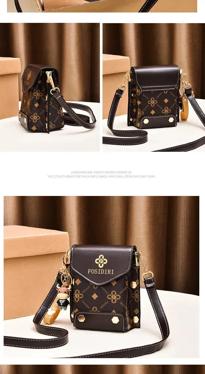 Fashion Women Handbag Crossbody Bag Fashion Women Pattern Shoulder Bag Hardware Chain Strap Color Block Messenger Handbag Composite Crossbody Bag Waist Bag