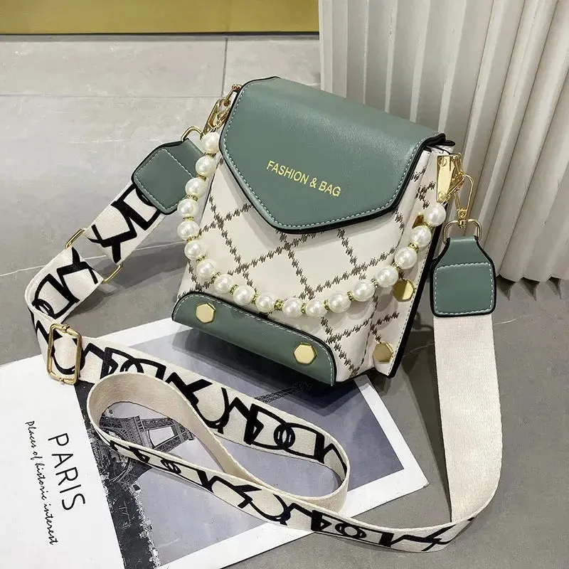 Fashion Women Handbag Crossbody Bag Fashion Women Pattern Shoulder Bag Hardware Chain Strap Color Block Messenger Handbag Composite Crossbody Bag Waist Bag