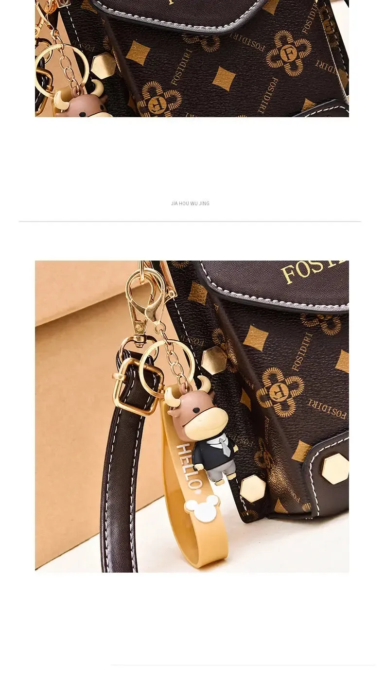 Fashion Women Handbag Crossbody Bag Fashion Women Pattern Shoulder Bag Hardware Chain Strap Color Block Messenger Handbag Composite Crossbody Bag Waist Bag