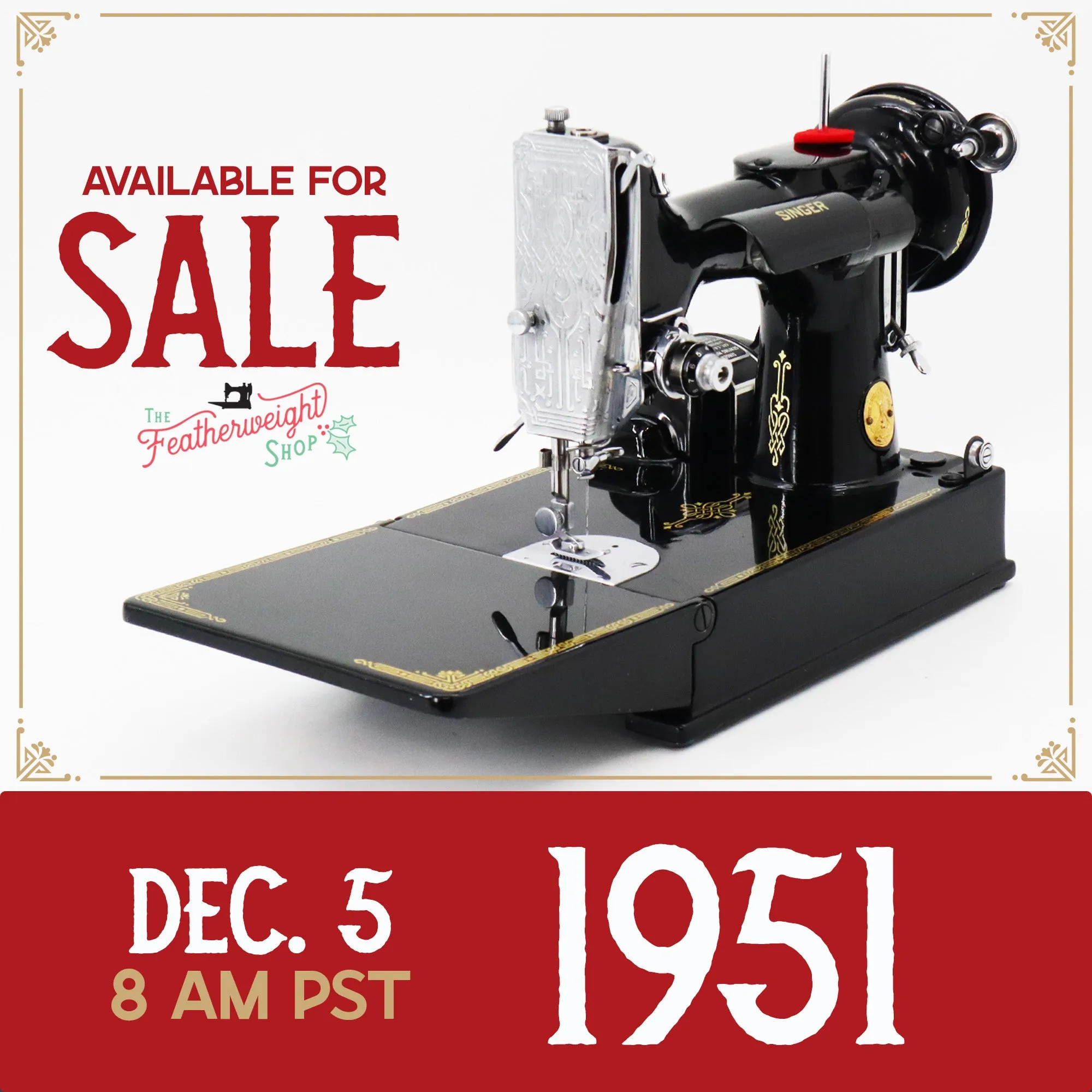 Featherweight 221K Sewing Machine, EG641*** - 1951