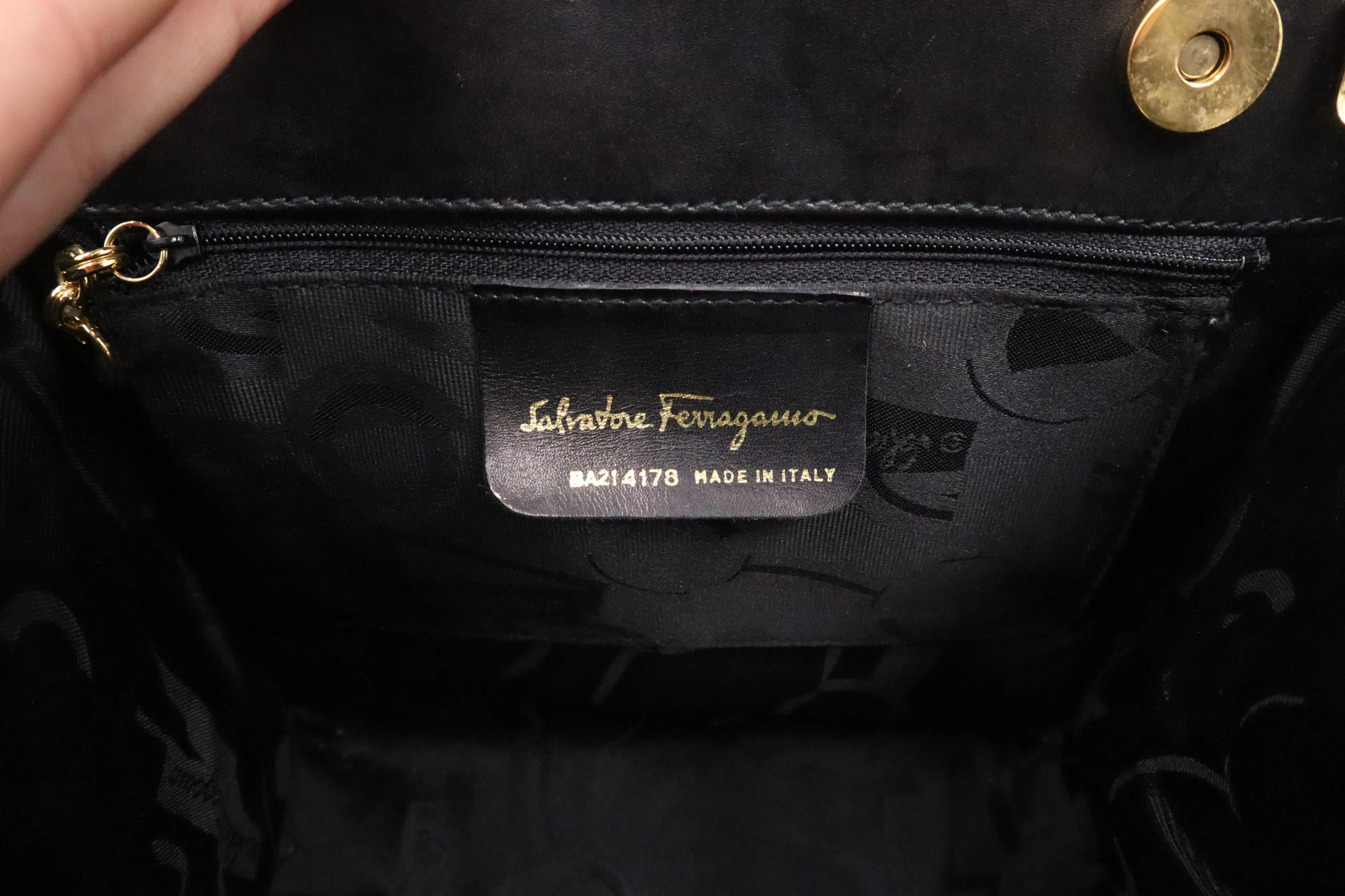 Ferragamo Handbag in Black Leather