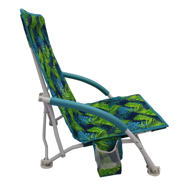 Foldable Low Seat Beach Chair with Carry Bag