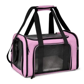 Habibi Pets Breathable Mesh Pet Carrier Bag - Pink