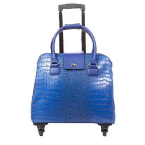 Harlequin Rolling Carry-On Blue Croc