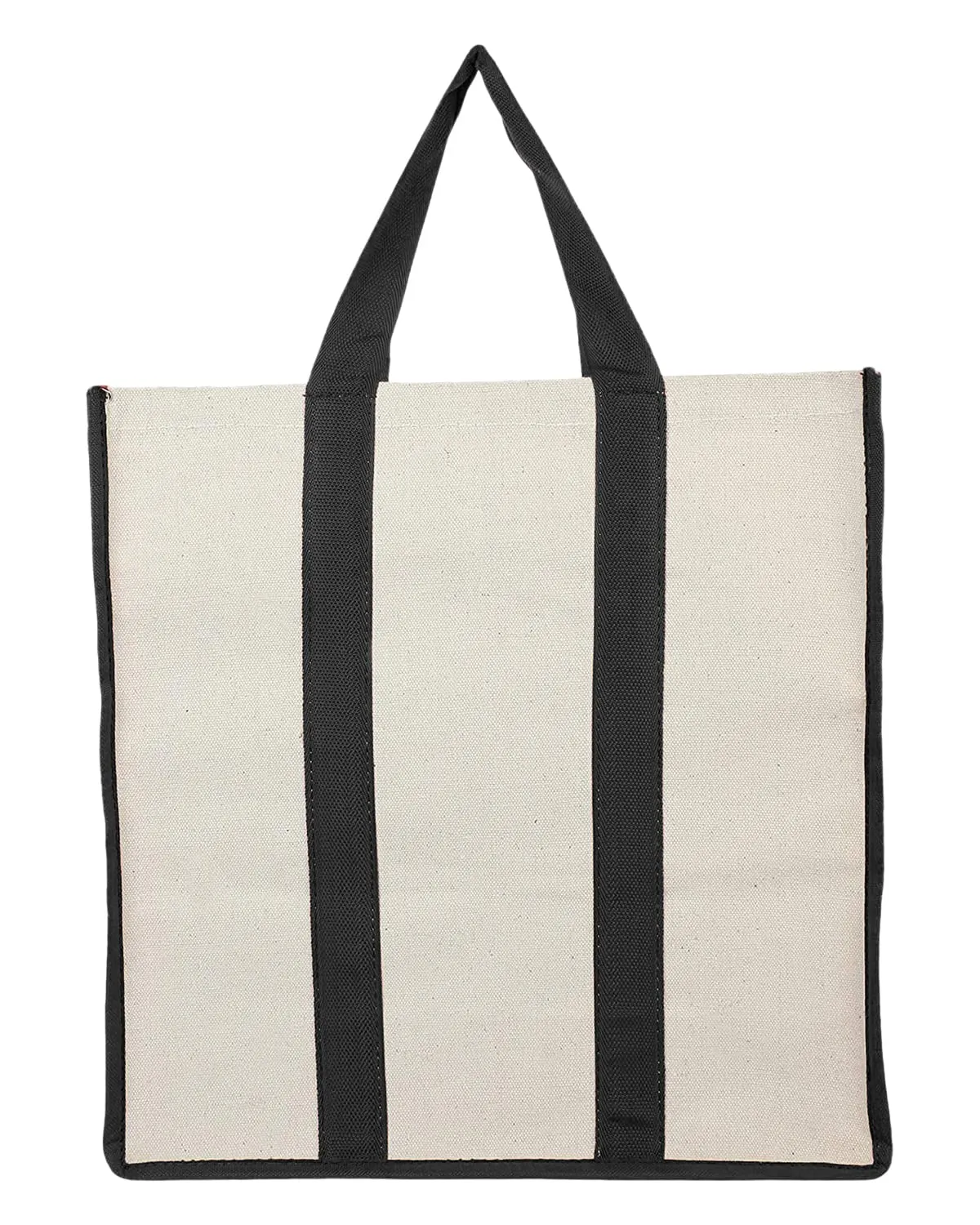 Kuber Industries Canvas Shopping Bags/Grocery Bag for Carry Grocery, Fruits, Vegetable with Handles (Black) 54KM4013