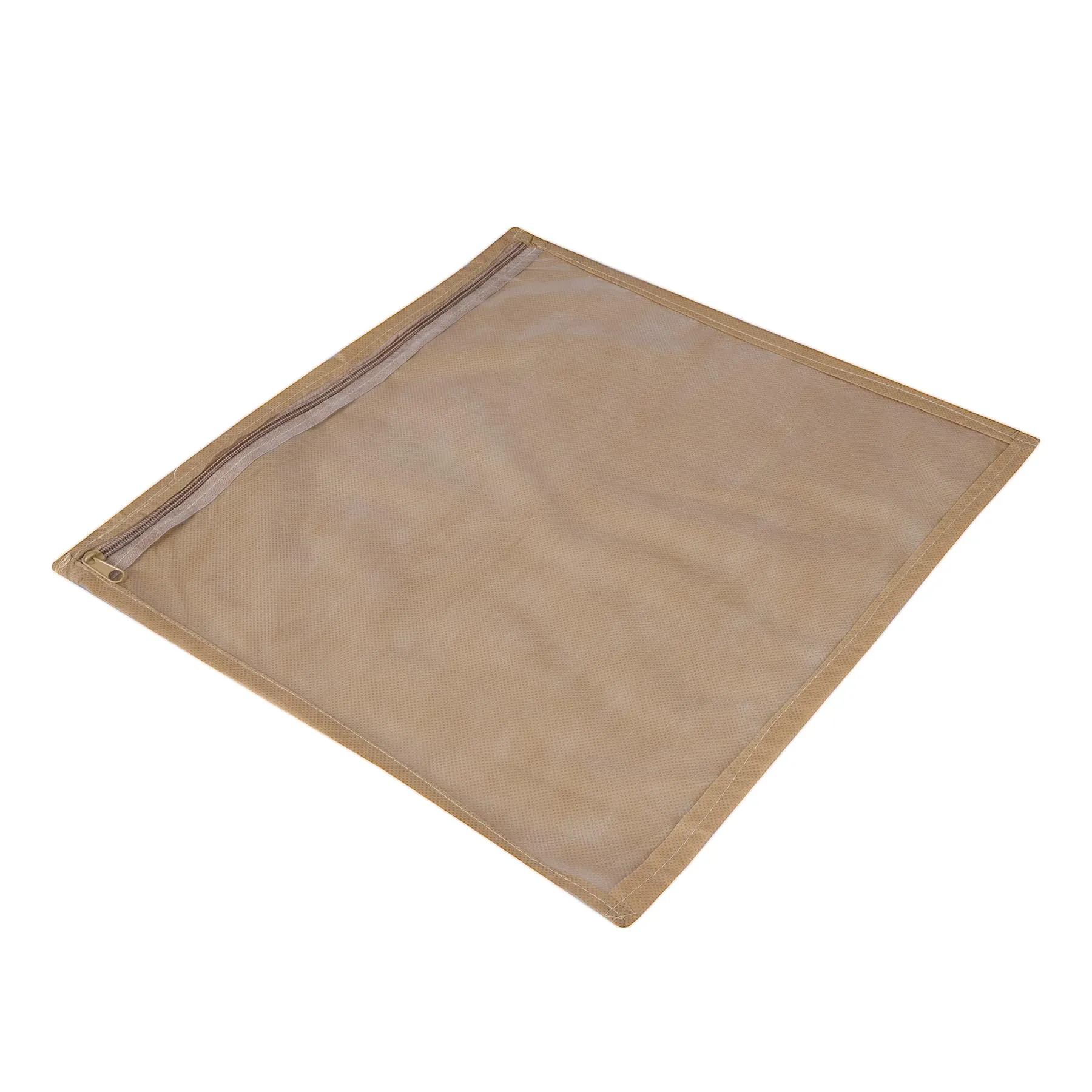 Kuber Industries Saree Cover | Clothes Storage Bag | Single Packing Saree with Zip Closure | Wardrobe Organizer | Cloth Stoarge Organizer | Plain Saree Cover | Pack of 24 | Brown