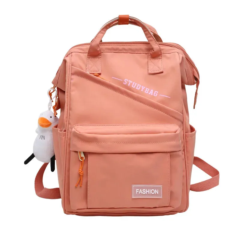 Lady Purple Waterproof Kawaii Backpack Fashion Women Laptop Nylon Mommy Bag Girl Cute Travel Female Rucksack Trendy College Bags